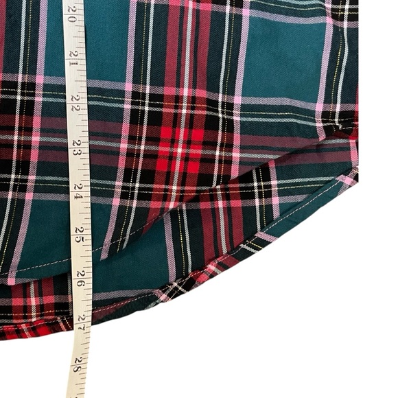 Victoria's Secret Green and Red Plaid Night Shirt L - Picture 4 of 7